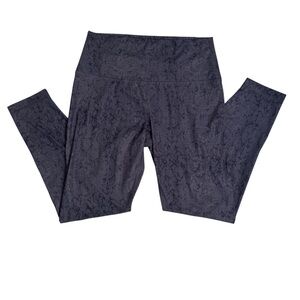 Yogalicious Dark Navy Textured High-Waist Leggings